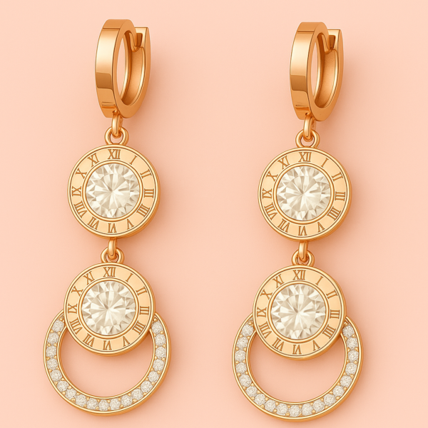 Roman Halo Anti-Tarnish Drop Earrings