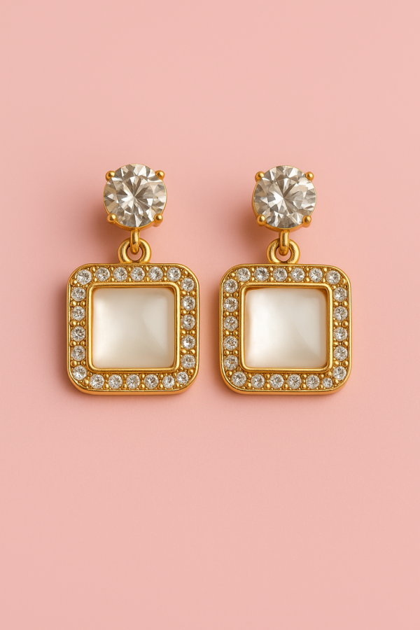 Elegant Square Drop Earrings