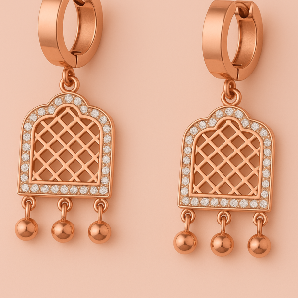 Jharokha Charm Earrings – Anti-Tarnish Finish