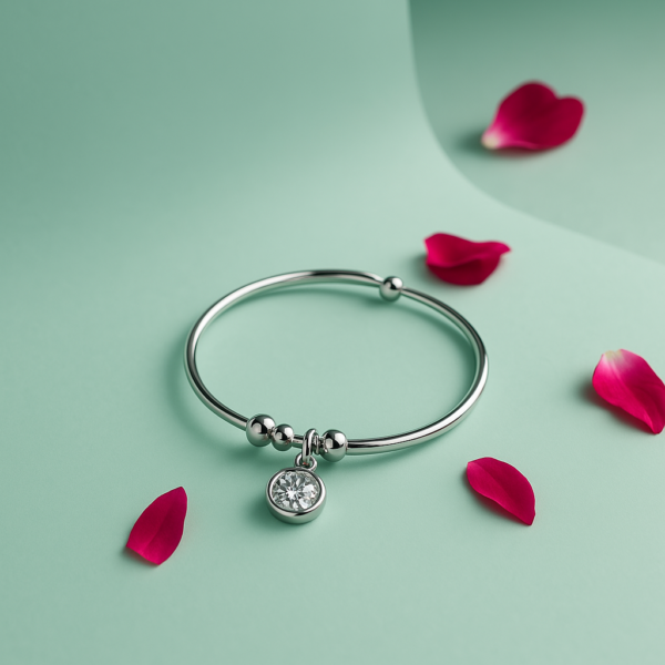 Timeless Solitaire Crystal Charm Bracelet