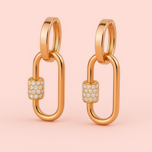 Gilded Link Anti-Tarnish Earrings