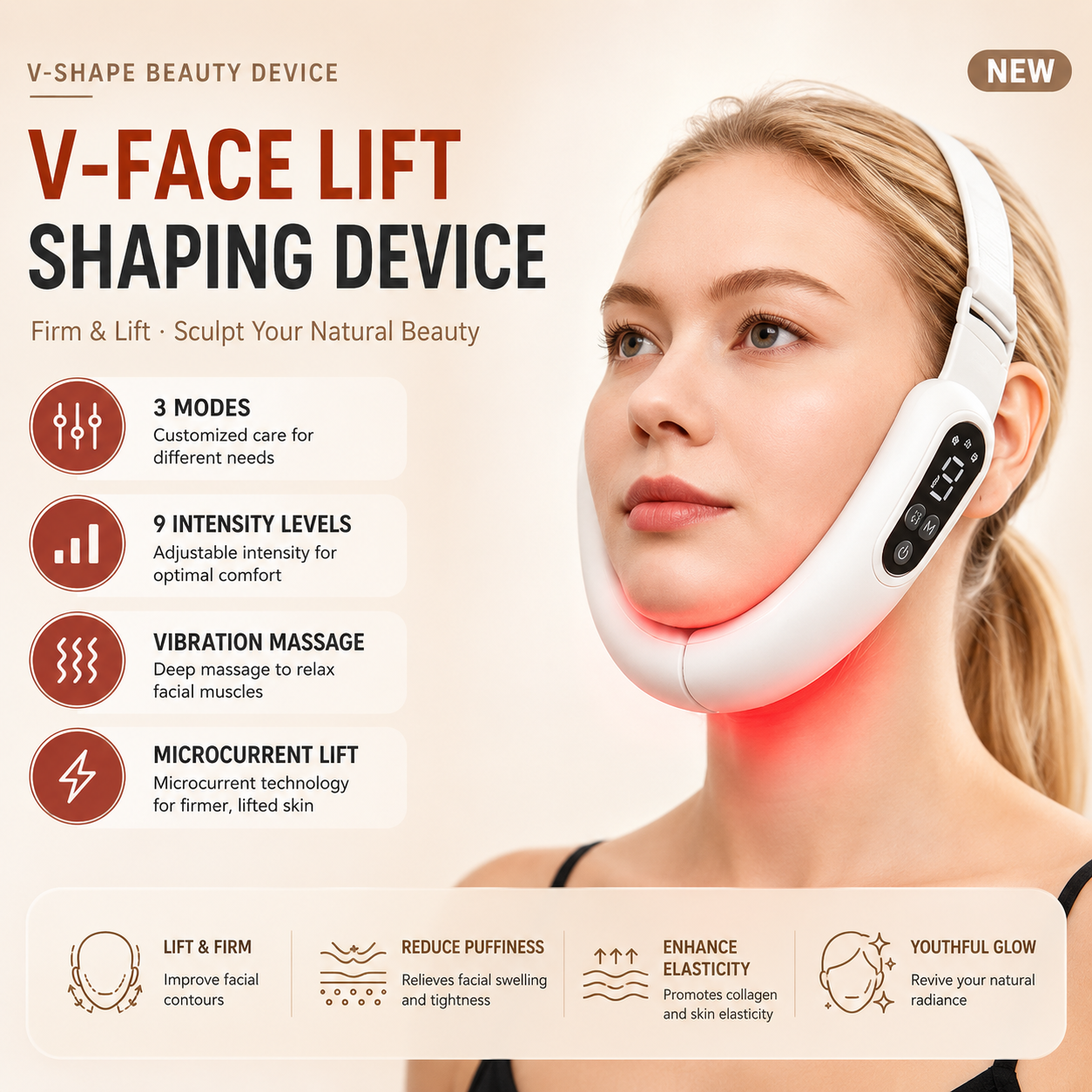 Smart V-Line EMS Face Lift & Chin Massager - Image 2