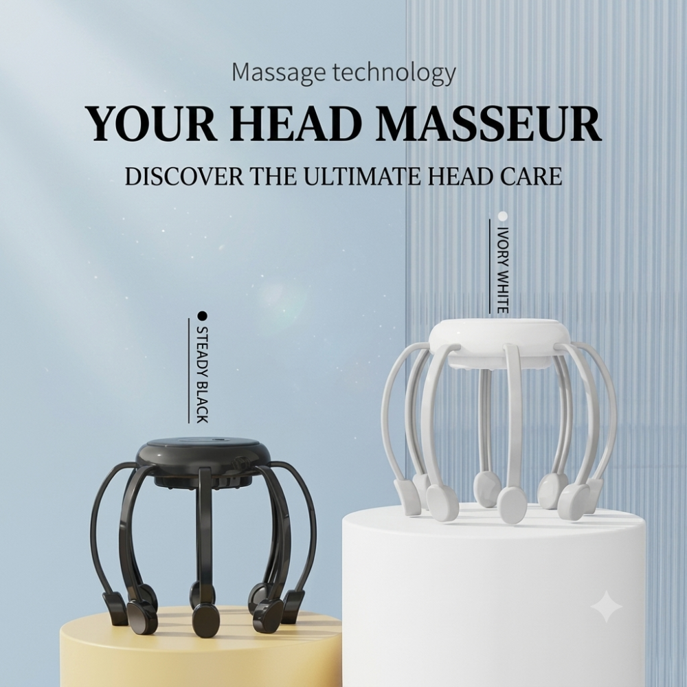 Alternative view of Smart Octopus Scalp Head Massager