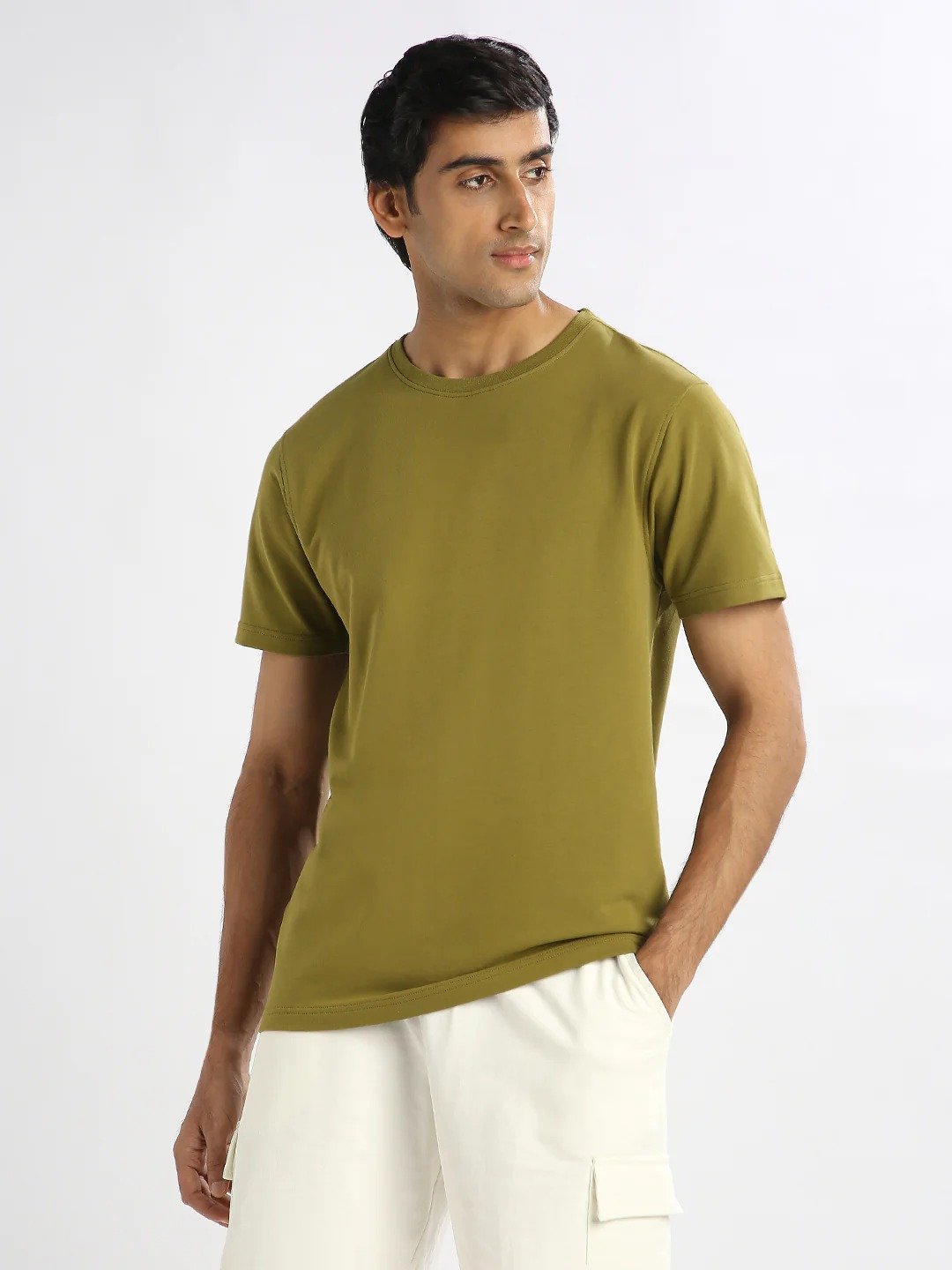Everyday Premium Moss Green Men T-Shirt - Image 5