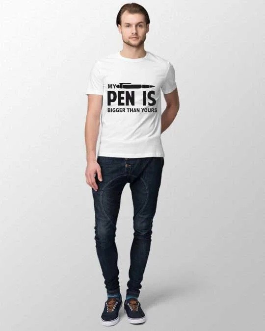 Alternative view of My Pen is Bigger Than Yours Men T-shirt