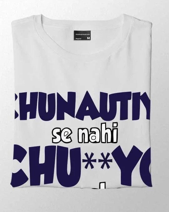 “Chunautiyo se nahi” Men T-shirt - Image 4