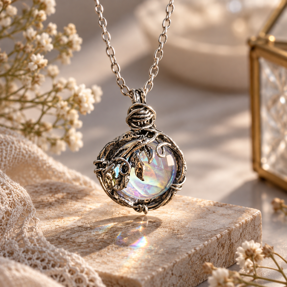 Alternative view of Retro Lone Thorn Locket for Men