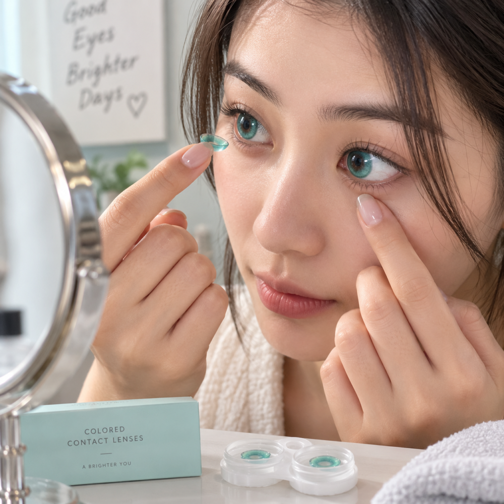 Alternative view of Mint Aqua Contact Lens