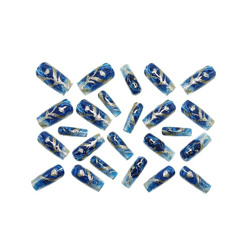 Sapphire Heartwave Luxe Press-On Nail Extensions - Image 4