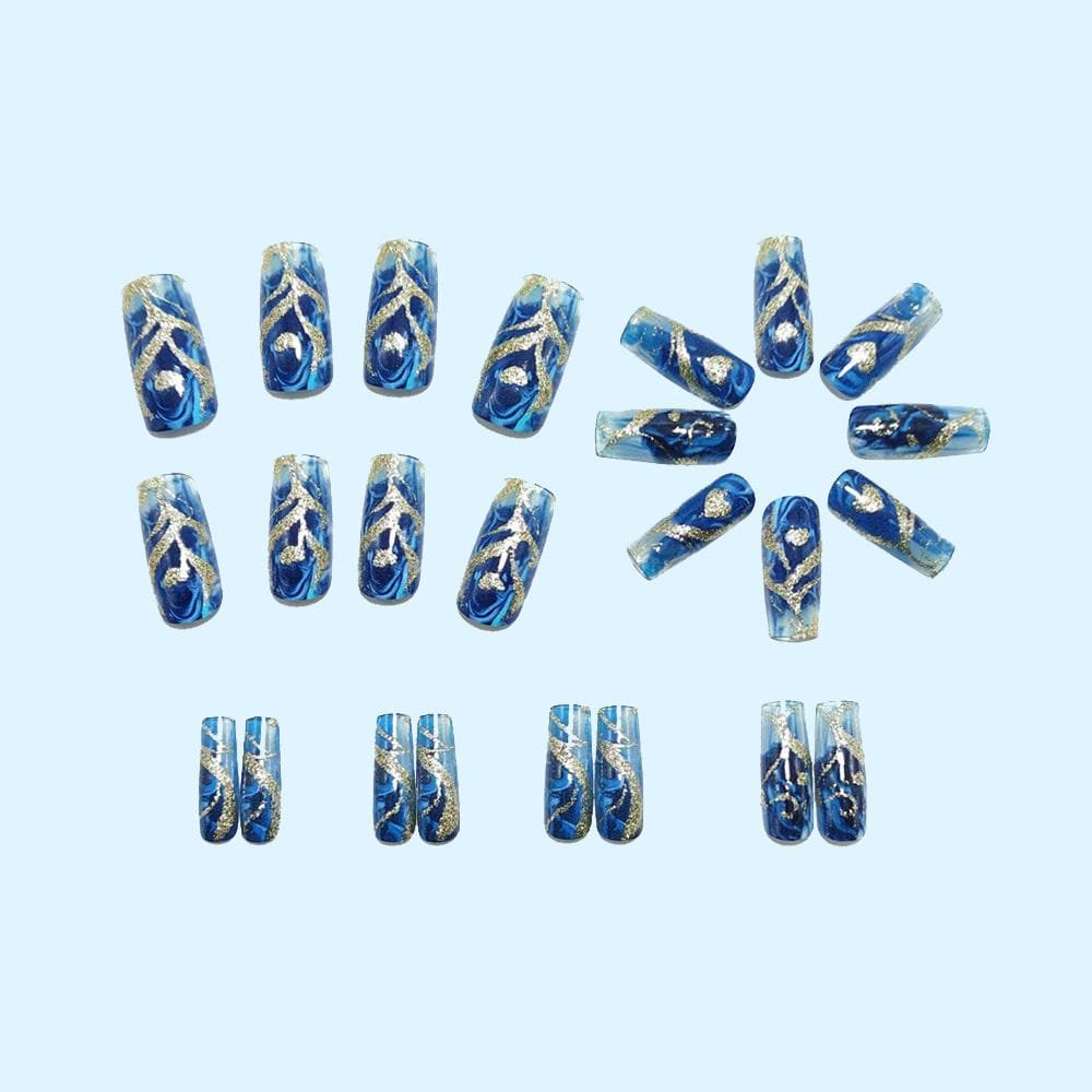 Sapphire Heartwave Luxe Press-On Nail Extensions - Image 5