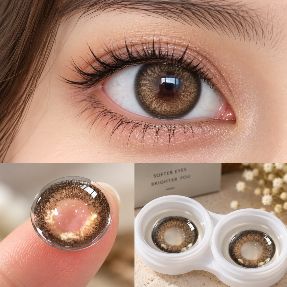 Alternative view of Warm Brown Contact Lens