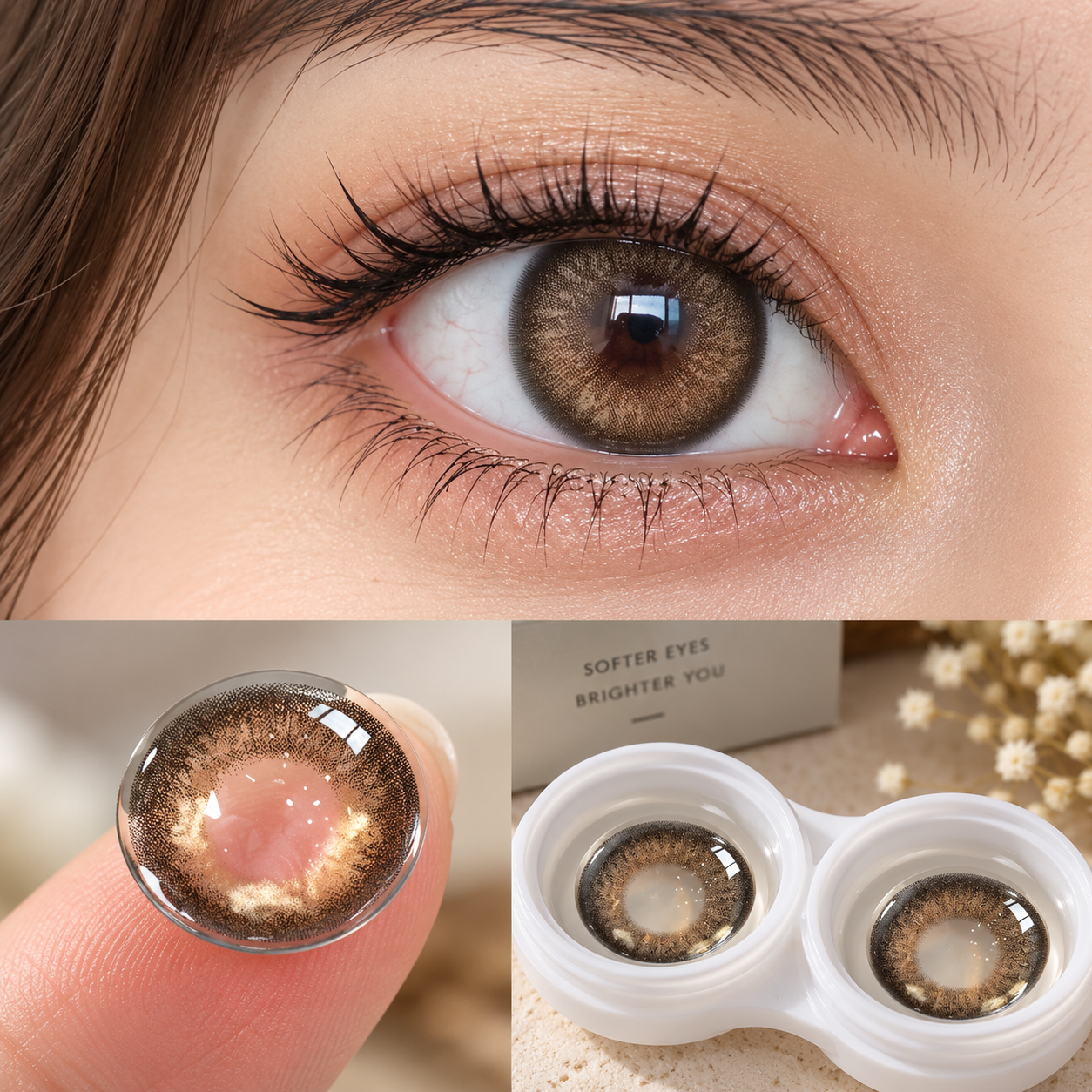 Warm Brown Contact Lens - Image 2