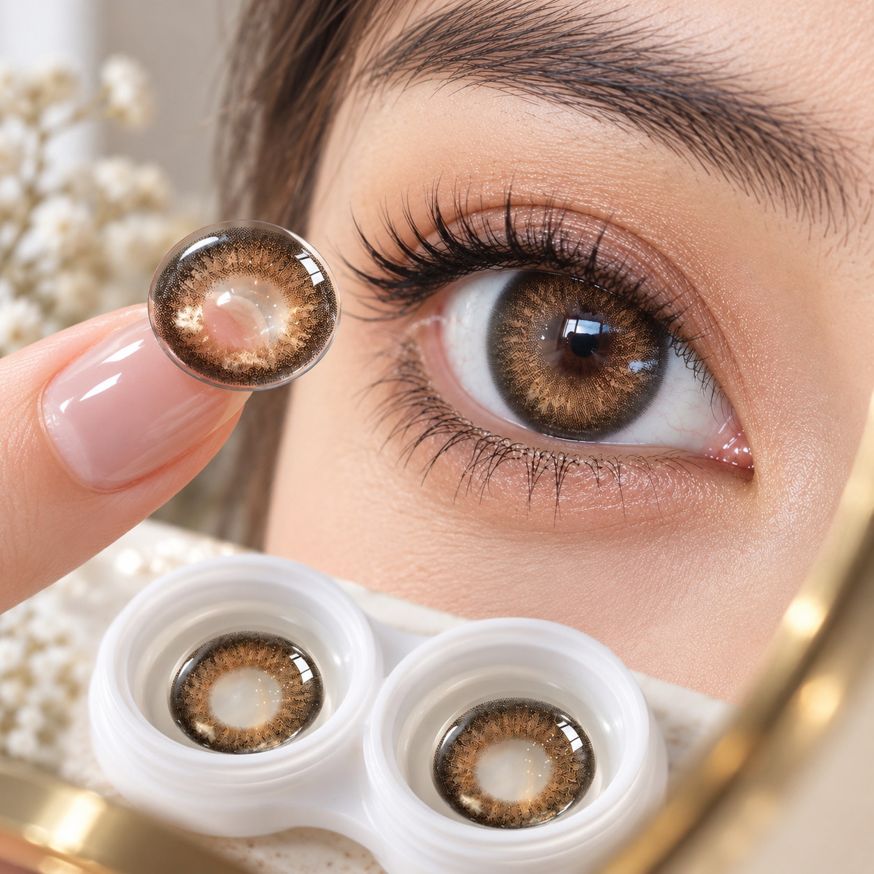 Warm Brown Contact Lens - Image 3