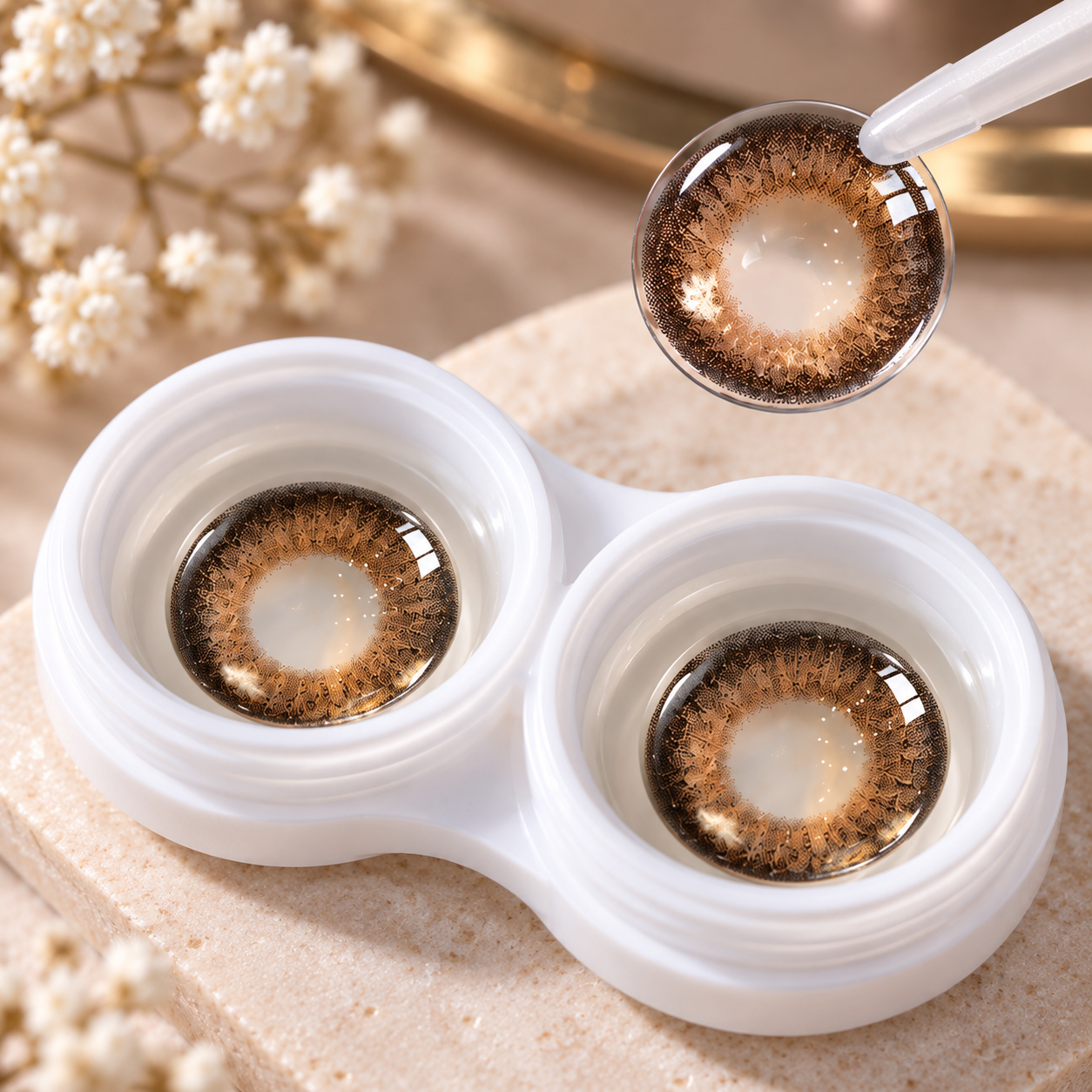 Warm Brown Contact Lens - Image 4