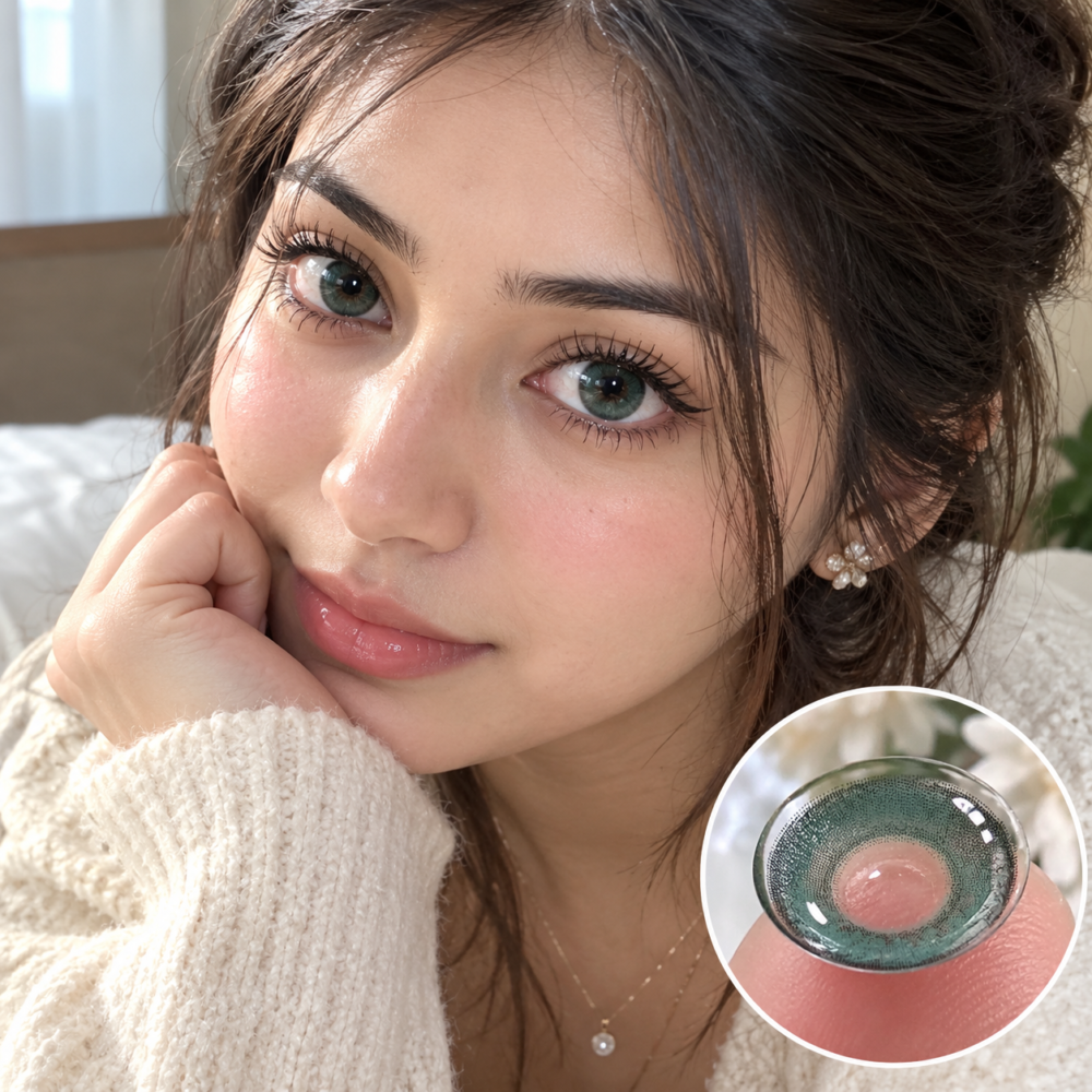 Alternative view of Forest Green Contact Lens