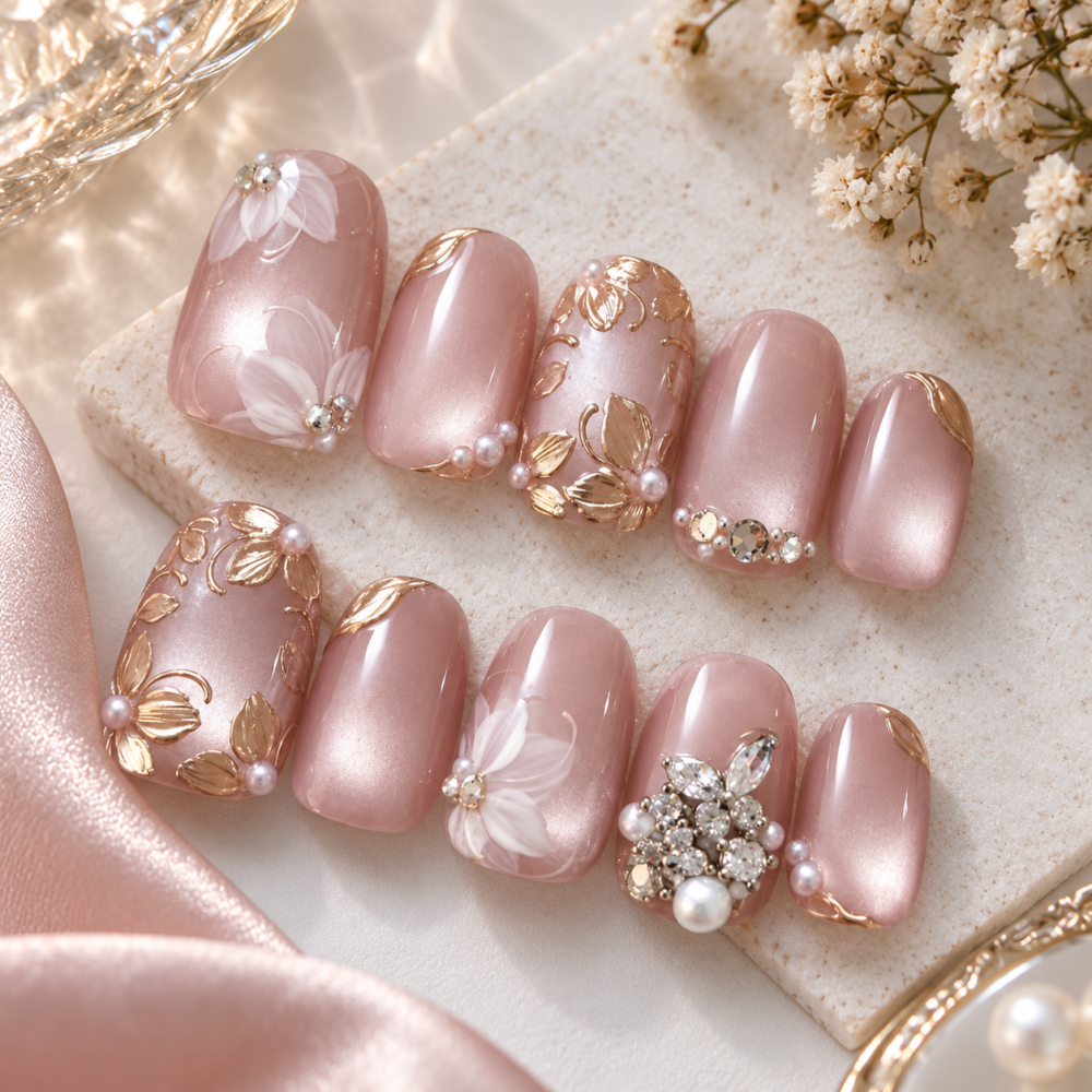 Alternative view of Rosé Petal Luxe Press-On Nail Extensions