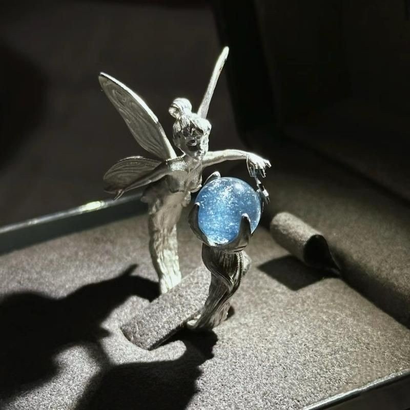 Mystic Fairy Blue Crystal Ring for Women - Image 3