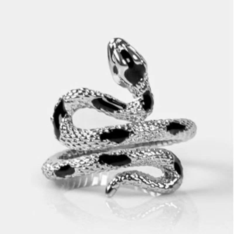 Vintage Crystal Snake Wrap Statement Ring for Men & Women - Image 5