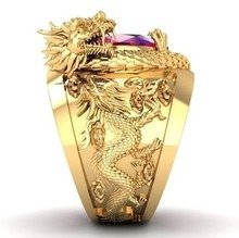 Golden Dragon Ruby Ring for Men - Image 7