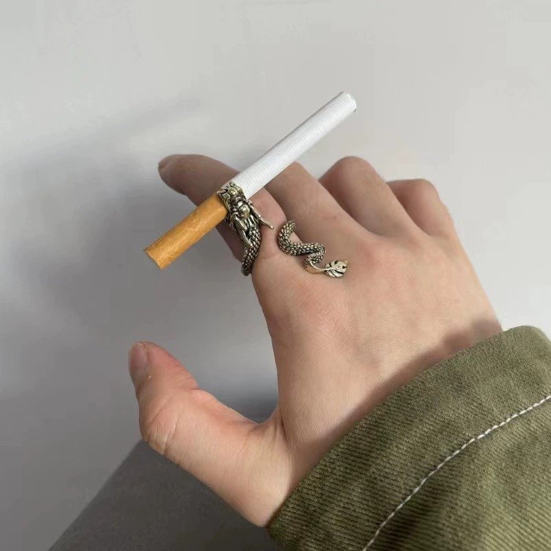 Vintage Serpent Dragon Wrap Ring for Men & Women